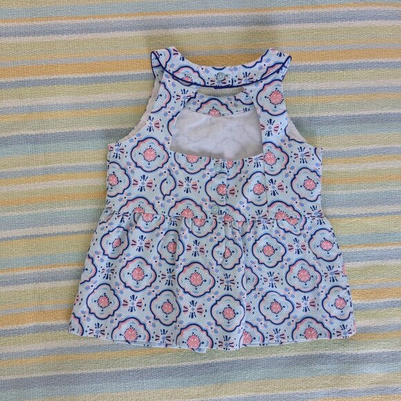 ⭐ Janie & Jack pastels peplum flounce tank top size 6 - Picture 4 of 8
